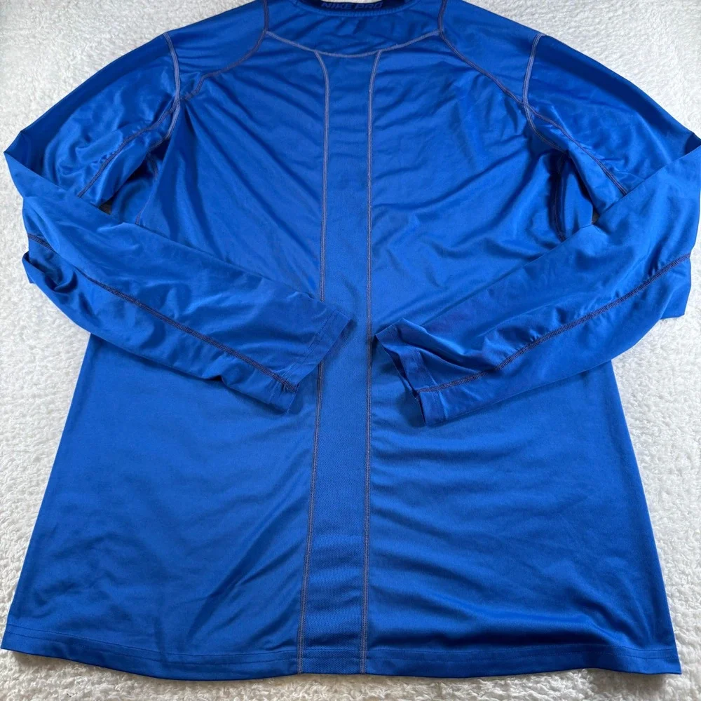 Nike Pro Compression Shirt Mens Large Blue Excellent Long Sleeve Dri-FIT Base